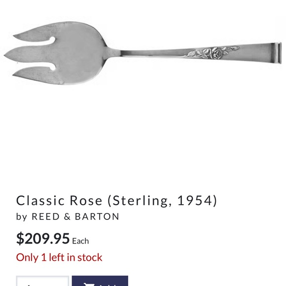 Reed & Barton Silver Serving Fork - Picture 6 of 6